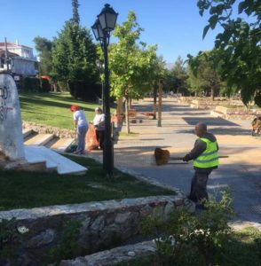 Πεντέλη: Καθαριότητα και πλύσιμο της Κεντρικής Πλατείας της Νέας Πεντέλης