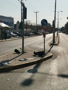 Βριλήσσια: Τροχαίο ατύχημα στην οδό Λ Πεντέλης και Κίσαβου