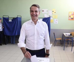 Κηφισιά: Στο 1ο Γυμνάσιο Κηφισιάς ψήφισε ο πρόεδρος της Νέας Δημοκρατίας Κυριάκος Μητσοτάκης