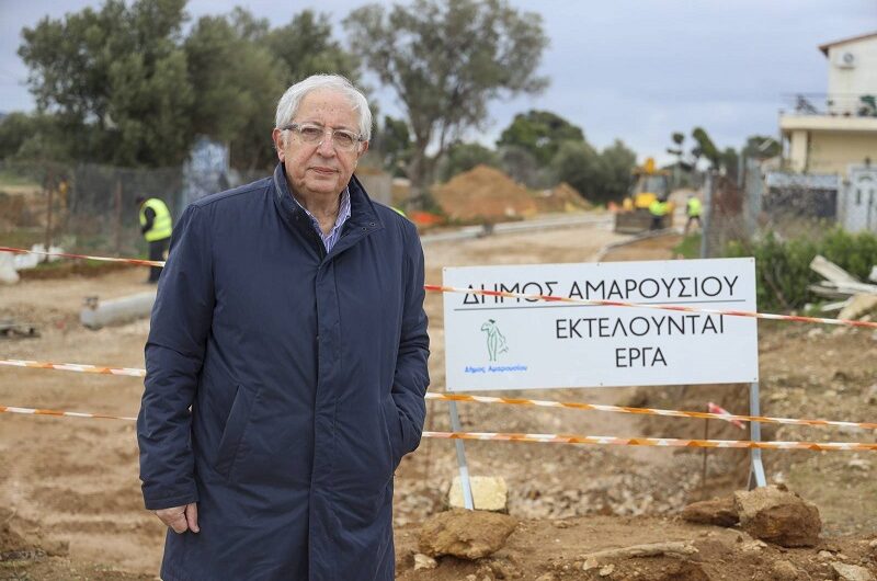 Μαρούσι: Αυτοψία του Δημάρχου στο μεγάλο έργο διάνοιξης της οδού Χειμάρρας στο Σωρό